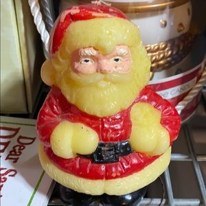Vintage 5” Hallmark Santa Candle
